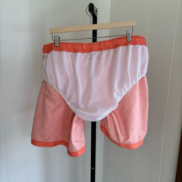 Southern Tide Fish Allover Orange Lined Swim Trunks Shorts Mens XL 7.5” Inseam - Picture 9 of 9